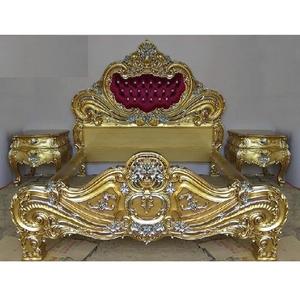 Cama Doble de Madera Tallada de Diseño, Fabricante de Camas de Estilo Moderno, Tamaño Personalizado, Cama de Teca Ligera Tallada a Mano, Color Personalizado - Product Image 1