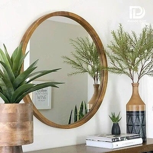 Espejo de cuerpo grande Vintage de cuerpo entero de madera de roble maciza ecológica, diseño Art Deco, decoración del hogar, espejo de suelo - Product Image 6