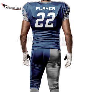 Maillot d'entraînement de football américain sur mesure Unifoms ensembles pour jeunes adultes avec pantalon respirant grande taille cousu style uni - Product Image 5