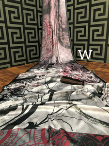 Indio katan Saree último diseñador fiesta desgaste boda damas mujeres desgaste Georgette seda bordado trabajo sari con blusa alfanumero - Product Image 3