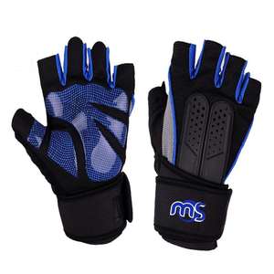 Gym Weight Lifting Gloves Leather Training Straps Body Building Workouts - Product Image 1