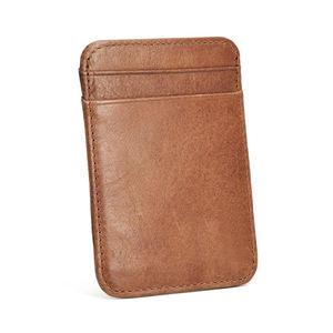 ขายส่งธุรกิจของขวัญสีน้ำตาลกระเป๋าหนังกรณีบัตรหนัง - Product Image 1