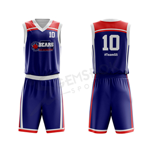 Ensemble d'uniformes de basket-ball QuickDry de haute qualité pour hommes 100% polyester sur mesure avec caractéristique respirante Design imprimé en gros - Product Image 2