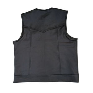 Gilet de motard en cuir véritable, Gilet personnalisé en cuir véritable pour moto - Product Image 2