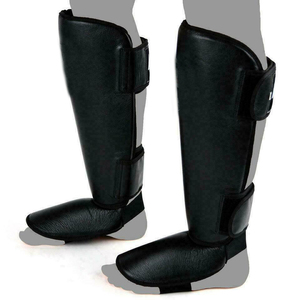 Genuine Leather Special Shin Instep Guard Kick <b>Boxing</b> <b>Training</b> Muay Thai Shin Instep Guard with Custom logo - Product Image 5