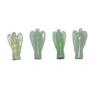 Grabado de tema de amor de estilo Feng Shui de Ángel de Aventurina verde tallado a mano para decoración del hogar - Product Image 1