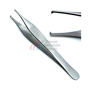 คีมผ่าตัดเนื้อเยื่อ Adson มีฟันและไม่มีฟันทำจากสเตนเลสสตีลสำหรับการจับเนื้อเยื่อในทางการแพทย์ทันตกรรมและการใช้ในห้องปฏิบัติการ - Product Image 6