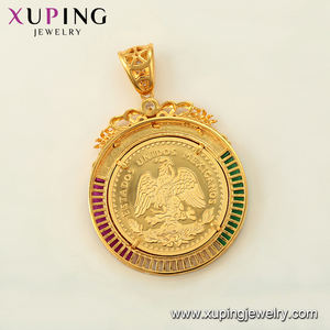 Xuping-colgante de 50 Pesos Centenarios, oro de 24 quilates, oro mexicano, 34227 - Product Image 3