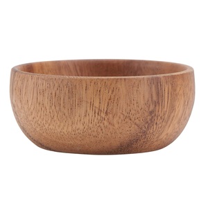 Grossiste de saladier en bois de forme arrondie bol à soupe design fait à la main bol de service classique élégant et fantaisie nouveau - Product Image 1