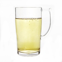 Mug à bière classique en acrylique sans BPA de 600 ml pour homme avec motif logo, réutilisable, compatible lave-vaisselle et alimentaire, pour le camping, la maison et les fêtes