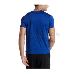 Venta caliente personalizado liso en blanco de manga corta cuello redondo poliéster/Spandex ropa deportiva Dry Fit camisetas a precios muy baratos - Product Image 3