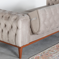 Canapé-lit Chesterfield de luxe moderne capitonné avec cadre en bois massif extensible pour salon, salle de sport, appartement, centre commercial, usage domestique