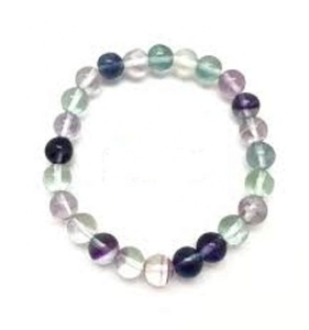 สร้อยข้อมือหินฟลูออไรต์สีรุ้งคุณภาพสูงสร้อยข้อมือคริสตัลอัญมณีธรรมชาติเครื่องประดับแฟชั่นสำหรับผู้ชายและผู้หญิงการทำสมาธิที่มีพลังงาน - Product Image 6