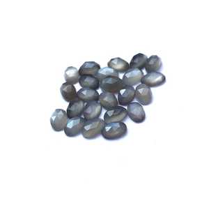 ได้รับการรับรองจาก IGI ขนาด5x7มม. พลอยพลอยเทียมมูนสโตนสีเทาธรรมชาติทรงหลวมสีสวยปรับเทียบความร้อนได้ - Product Image 1