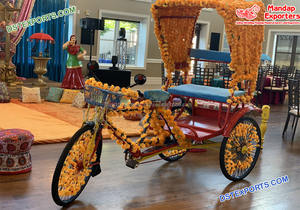 De la boda Punjabi de entrada Rickshaw decoración Gujarati de novia de la boda entrada Rickshaw mejor boda entrada Rickshaw Decoración - Product Image 6