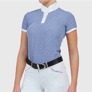 Haute qualité femmes chemises d'équitation couche de base haut spectacle chemise vêtements de sport vêtements équestres personnalisés en gros chemise d'équitation - Product Image 3