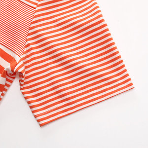 Camiseta unisex de talla grande para hombre, cuello redondo a rayas, 100% algodón en rojo, blanco, talla 6XL, punto plano, patrón de logotipo, ecológico - Product Image 6