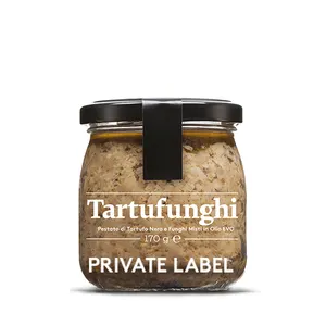 Private Label Italian Pesto Spread of Mix mushrooms and Truffle Mashed Sauce for canape for wholesalers