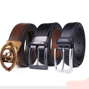 ISONZ unisexe à la mode véritable peau de vache ceinture en cuir 100-135cm décontracté noir marron avec alliage pour boucle approvisionnement direct d'usine - Product Image 3