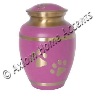 Urna de cremación de mascotas de latón macizo indio, Color azul con patas de latón grabadas, urna de funeral para cenizas de mascotas por acentos Axiom para el hogar - Product Image 3