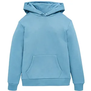 Vente en gros 100% coton enfants hiver vêtements uni enfant en bas âge garçon pull personnalisé bébé sweats à capuche