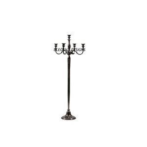 Grand candélabre en aluminium personnalisé pour les événements de mariage et de Noël Bougeoir en métal sur pied de haute qualité et économique - Product Image 6