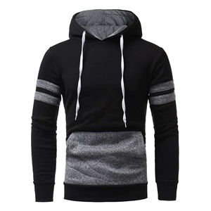 Sudadera con Capucha Personalizable para Hombre, de Invierno, con Bolsillo Canguro, Manga Larga, Rayas, Estampado en Relieve, Felpa, Bangladesh - Product Image 5