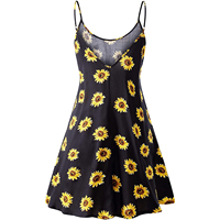 Robe longue d'été sans manches pour femme, à bretelles réglables, style balançoire, grande taille, couleur contrastée, en mousseline unie, boutonnée, lavable