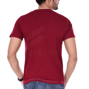 T-shirt pour homme en coton tricoté de qualité supérieure, personnalisable, respirant, à manches courtes, style streetwear - Product Image 3