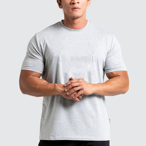 Camiseta de cuello redondo lisa para hombre, nueva, a la moda, personalizada, ligera, de algodón 100%, color morado. - Product Image 1