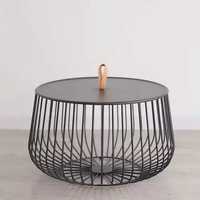 Mesa de Centro de Hierro Metálico Duradera y Ecológica de Estilo Americano Moderno, Color y Tamaño Personalizables para la Sala de Estar, Decoración del Hogar, en Oferta