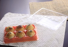 Taiwan Plastic Moon Cake <b>Container</b> with Clear Lid <b>Recyclable</b> and Embossed Print for Food Packaging and Storage - Product Image 6