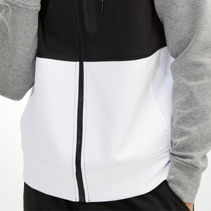 Sudadera con capucha de bloque de color con cremallera para hombre con estampado personalizado de alta calidad 100% algodón técnica bordada de invierno - Product Image 3