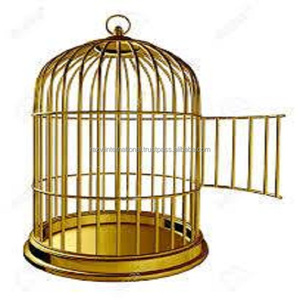 Cage à oiseaux de conception antique avec poignée en corde confortable et base en métal durable pour le logement confortable de votre animal de compagnie - Product Image 5