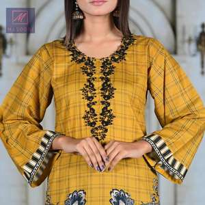 High Quality Modern Handmade Cotton Indian Pakistani <b>Kurtis</b> with Digital Print Stone Work for Party Wear - Product Image 2