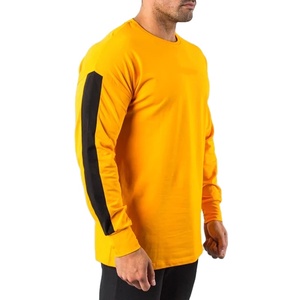 เสื้อยืดแขนยาวสำหรับผู้ชาย,เสื้อกีฬาฟิตเนสผ้าฝ้ายอีลาสเตน - Product Image 1