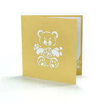 Tarjetas de felicitación 3D Pop Up Love con oso de peluche para el día de San Valentín proveedor de HMG Vietnam fabricación