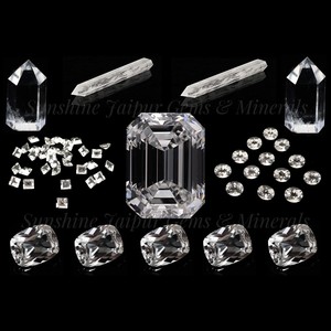 คริสตัลควอตซ์ใสธรรมชาติตัดเหลี่ยมเพชรพลอยหลวมแบบ4X8mm "ขายส่งราคาโรงงาน" | คริสตัลธรรมชาติ - Product Image 2