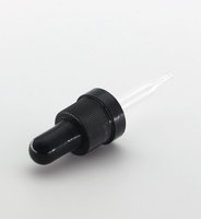 Vente en gros de pipette en verre à extrémité droite de compte-gouttes de soins de la peau en plastique inviolable Din 18mm