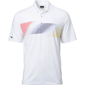 Polo Deportivo a Rayas para Hombre, Manga Corta, Secado Rápido, Tejido de Punto, 100% Poliéster, Diseño con Patrón Azul Marino y Blanco - Product Image 2