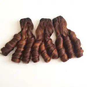 T Super doppel natürliche farbe beste qualität Fumi, magie, vogue curly alle farbe Livihair unternehmen in Vietnam