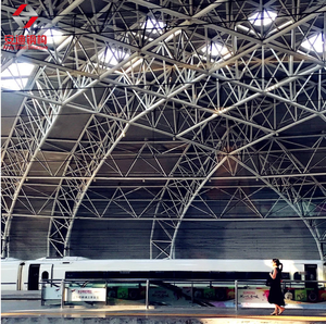 Estación <span class=keywords><strong>de</strong></span> tren prefabricada Estructuras <span class=keywords><strong>de</strong></span> acero galvanizado Diseño <span class=keywords><strong>de</strong></span> techo curvo Cobertizo <span class=keywords><strong>de</strong></span> armazón <span class=keywords><strong>de</strong></span> tubería <span class=keywords><strong>de</strong></span> acero estructural para la venta - Product Image 4