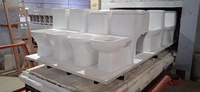 Kloset Duduk Keramik Satu Bagian dengan Sistem Pembuangan P dan S, Ukuran 690x700 MM, Warna Putih Mengkilap, Sistem Pembilasan Gravitasi, Buatan India