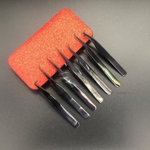 Pince à cils personnalisée avec toutes les extensions de cils au plasma noir marque privée matériau en acier inoxydable testé à la main durable - Product Image 6