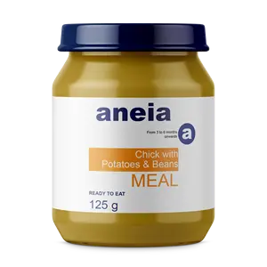 Aneia bé puree thực phẩm cá khoai tây đậu đã sẵn sàng để ăn rte Jar Pouch Snack bữa ăn chế độ ăn uống lành mạnh thực phẩm OEM OBM nhãn hiệu riêng
