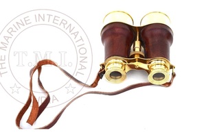 Technique en métal plaqué de style marin royal binoculaire en laiton nautique antique - Product Image 2
