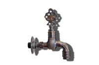 Robinet de hammam antique ottoman traditionnel à trou unique et poignée unique, finition noircie - Laiton de haute qualité pour lavabo de salle de bain et cuisine |