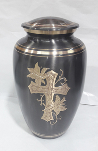 Classique Pweter Croix En Laiton Crémation Urne pour cendres urnes funéraires - Product Image 6
