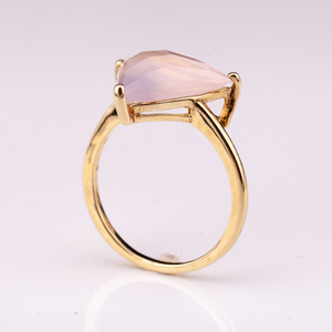 Bague en quartz rose naturel, nouveau Design, plaqué or 14K, argent 925, tendance, haute qualité, prix d'usine - Product Image 4