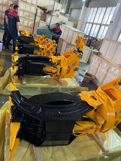 Q345B Excavator Peel Grab Steel Scrap Grapple 360 Degree Rotation Hydraulic